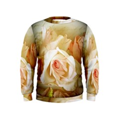 Roses Vintage Playful Romantic Kids  Sweatshirt by Celenk