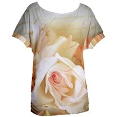 Roses Vintage Playful Romantic Women s Oversized Tee