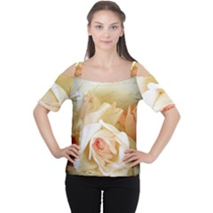 Roses Vintage Playful Romantic Cutout Shoulder Tee