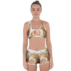 Roses Vintage Playful Romantic Racerback Boyleg Bikini Set