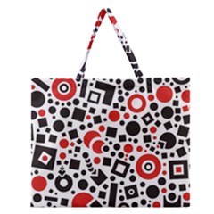 Square Objects Future Modern Zipper Large Tote Bag by Celenk