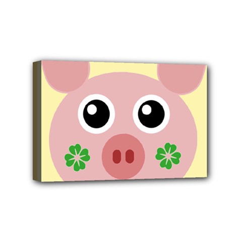 Luck Lucky Pig Pig Lucky Charm Mini Canvas 6  X 4  by Celenk