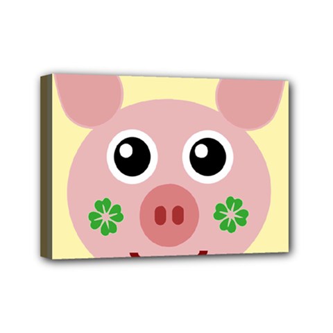 Luck Lucky Pig Pig Lucky Charm Mini Canvas 7  X 5  by Celenk