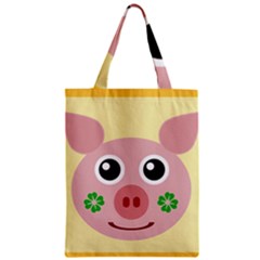 Luck Lucky Pig Pig Lucky Charm Zipper Classic Tote Bag by Celenk