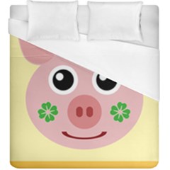 Luck Lucky Pig Pig Lucky Charm Duvet Cover (king Size) by Celenk