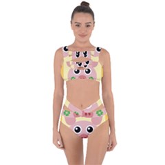 Luck Lucky Pig Pig Lucky Charm Bandaged Up Bikini Set  by Celenk