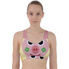 Luck Lucky Pig Pig Lucky Charm Back Weave Sports Bra