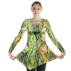 Chung Chao Yi Automatic Drawing Long Sleeve Tunic  by Celenk