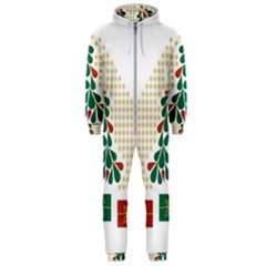 Christmas Tree Present House Star Hooded Jumpsuit (men)  by Celenk