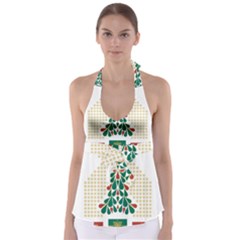 Christmas Tree Present House Star Babydoll Tankini Top by Celenk