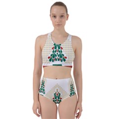 Christmas Tree Present House Star Racer Back Bikini Set by Celenk