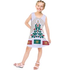 Christmas Tree Present House Star Kids  Tunic Dress by Celenk