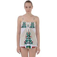 Christmas Tree Present House Star Babydoll Tankini Set by Celenk