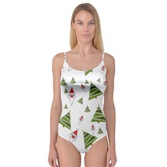 Christmas Santa Claus Decoration Camisole Leotard  by Celenk