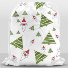 Christmas Santa Claus Decoration Drawstring Bag (large) by Celenk