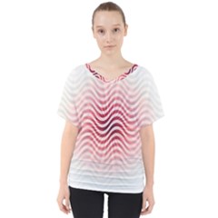 Art Abstract Art Abstract V-neck Dolman Drape Top