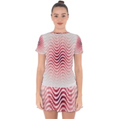 Art Abstract Art Abstract Drop Hem Mini Chiffon Dress