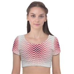 Art Abstract Art Abstract Velvet Crop Top