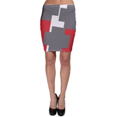 Cross Abstract Shape Line Bodycon Skirt by Celenk