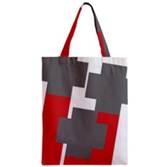 Cross Abstract Shape Line Zipper Classic Tote Bag by Celenk