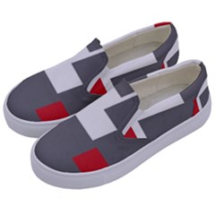 Cross Abstract Shape Line Kids  Canvas Slip Ons by Celenk