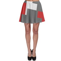 Cross Abstract Shape Line Skater Skirt by Celenk