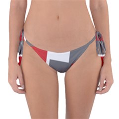 Cross Abstract Shape Line Reversible Bikini Bottom by Celenk