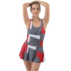 Cross Abstract Shape Line Swimsuit