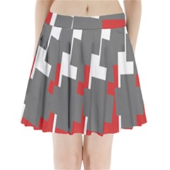 Cross Abstract Shape Line Pleated Mini Skirt by Celenk