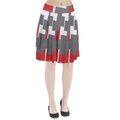 Cross Abstract Shape Line Pleated Skirt by Celenk