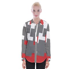 Cross Abstract Shape Line Womens Long Sleeve Shirt