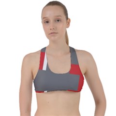 Cross Abstract Shape Line Criss Cross Racerback Sports Bra