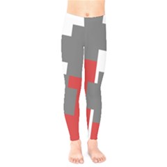 Cross Abstract Shape Line Kids  Legging