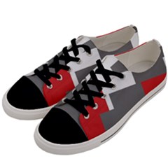 Cross Abstract Shape Line Men s Low Top Canvas Sneakers