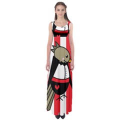 Bird Cute Design Cartoon Drawing Empire Waist Maxi Dress by Celenk