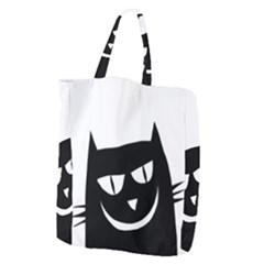 Cat Vector Clipart Figure Animals Giant Grocery Zipper Tote