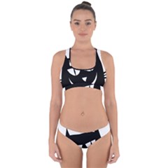 Cat Vector Clipart Figure Animals Cross Back Hipster Bikini Set