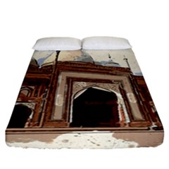 Agra Taj Mahal India Palace Fitted Sheet (california King Size) by Celenk