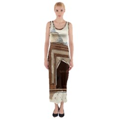 Agra Taj Mahal India Palace Fitted Maxi Dress by Celenk