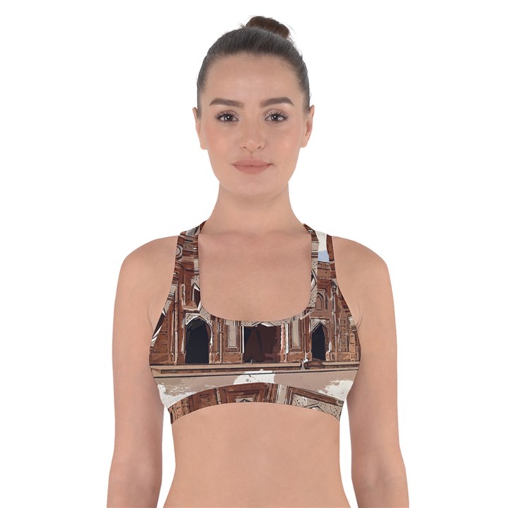 Agra Taj Mahal India Palace Cross Back Sports Bra