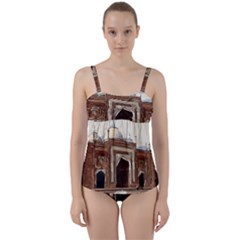 Agra Taj Mahal India Palace Twist Front Tankini Set