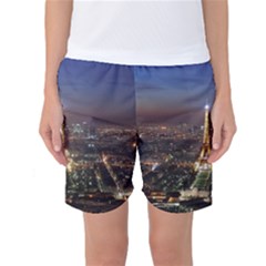 Paris At Night Women s Basketball Shorts by Celenk