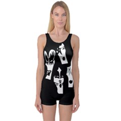 Kiss Band Logo One Piece Boyleg Swimsuit by Celenk