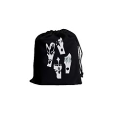 Kiss Band Logo Drawstring Pouches (small)  by Celenk