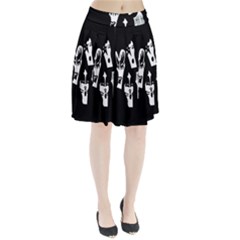 Kiss Band Logo Pleated Skirt by Celenk