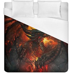 Dragon Legend Art Fire Digital Fantasy Duvet Cover (king Size) by Celenk