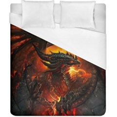 Dragon Legend Art Fire Digital Fantasy Duvet Cover (california King Size) by Celenk