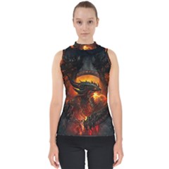 Dragon Legend Art Fire Digital Fantasy Shell Top