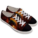 Dragon Legend Art Fire Digital Fantasy Women s Low Top Canvas Sneakers View3