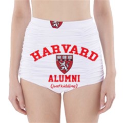 Harvard Alumni Just Kidding High-waisted Bikini Bottoms by Celenk